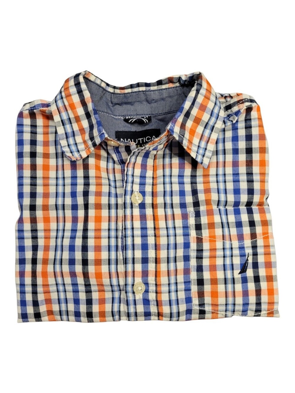 Nautica Plaid Button Down, Kids Size 4